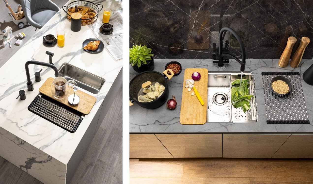 Abode launch utility-style sink collection, System Sync